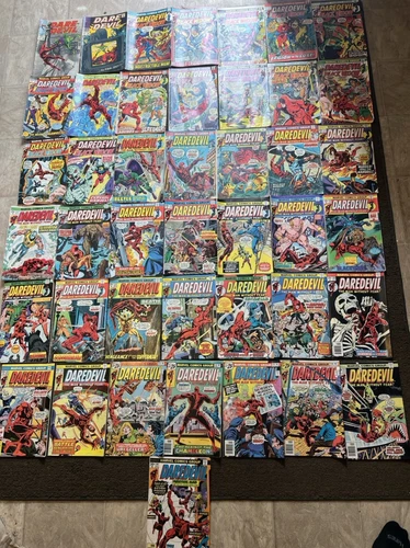 43 Vintage Daredevil Comic Books 12 Cents 1968 thru 1976 Marvel Comics Lot