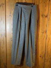 VTG Ralph Lauren Blue Label Wool Cashmere Pleated Trousers Made in USA Gray 12
