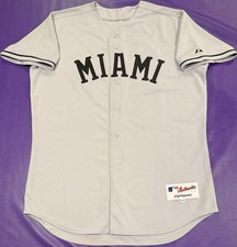 Authentic 2014 Miami Marlins Team Issued TBTC 1949 Sun Sox Majestic Jersey 48