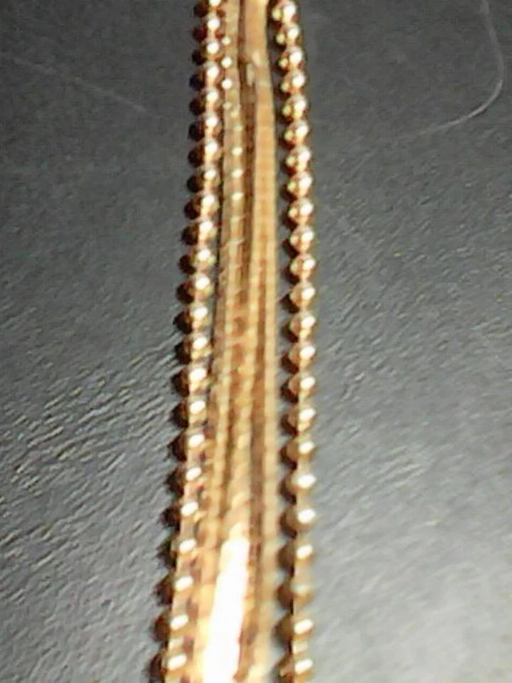 Collier ras de cou 6 rangs fins plaqué or - Photo 3/4