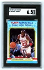 MICHAEL JORDAN~1988 FLEER STICKER SGC-6.5 EX-MT+ GRADED 3RD YR. CARD #7~NEW CASE