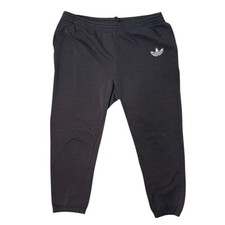 Vintage Adidas Trefoil Sweatpants Mens Black Joggers Fleece Lined