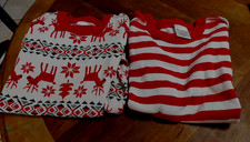 hanna andersson 2 long sleeved Christmas organic cotton pajama tops unisex sz 10