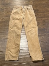 Boys Polo Ralph Lauren Tan Corduroy Slacks Pants Flat Front Size 8 100 Cotton