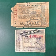 J.C. Hall & Co. Royalty Stamp Eastern Territory Brown Black Red Providence RI 