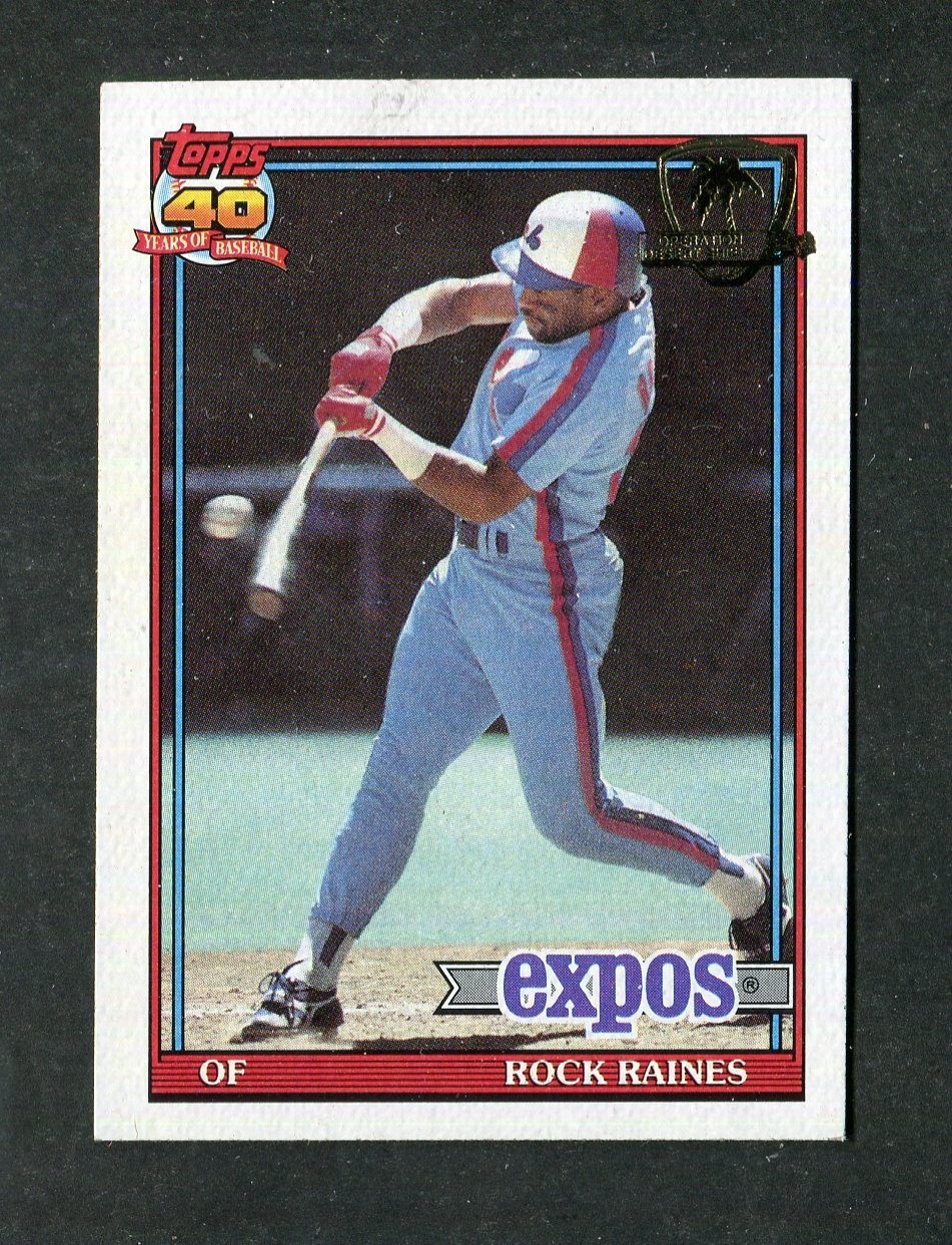 Tim Rock Raines Expos 1991 Topps OPERATION DESERT SHIELD Baseball Card #360