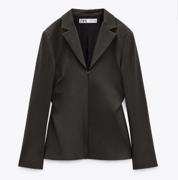 ZARA 新品未使用 FX FR WSTCT 14 ZARA WOMEN NEW DOUBLE BREASTED BLAZER LIGHT GREEN JACKET