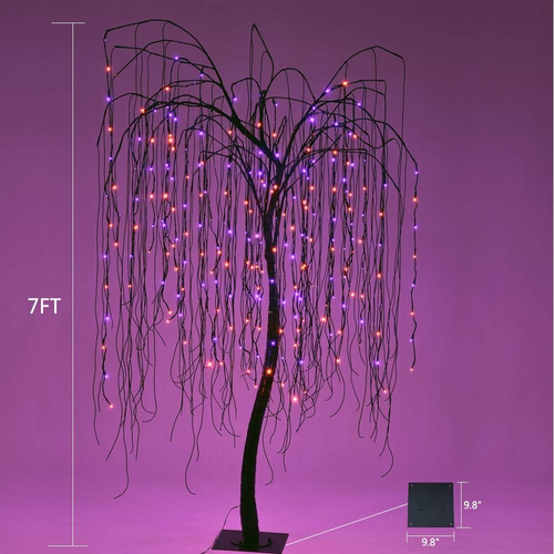 7 Feet Halloween Willow Tree, 256 LED Lights for Home, Festival, Nativity,Party, - Picture 5 of 9