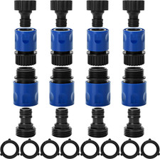 Garden Hose Quick Connect 3/4" Water Hose Fit Plastic Male Female Connector 4Set