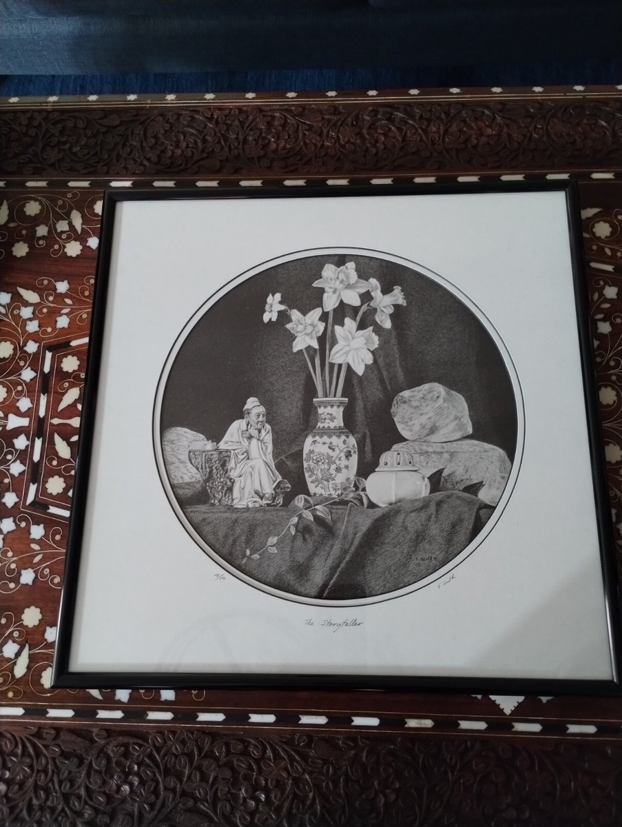 Rare Francis Scott Charcoal Print. “The Storyteller”. Signed | eBay