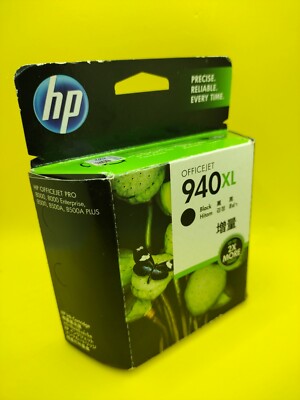 Genuine HP 940 XL Black Ink Cartridge Lot Of 5 NIB Sealed (Oct. 2016) 8000 8500
