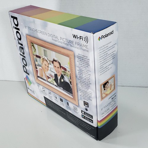 Polaroid PDWV 800RT Digital Photo Frame Rose Gold w/WiFi 4GB Memory New Open Box - Picture 16 of 17