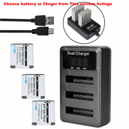 Batterie ou Triple Chargeur POUR D-LI92 Pentax RZ10 RZ18 WG-1 WG-2 WG-3 WG-4 WG-10 - Photo 1/27