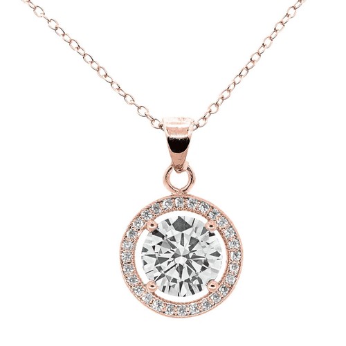 Collar colgante de cristales simulados con halo de 18 k para mujer Cate And Chloe Blake - Imagen 2 de 21