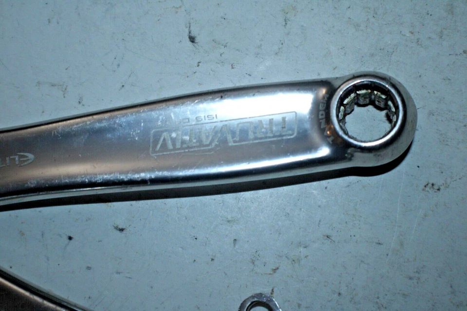 Juego de bielas triples TruVativ Elita plateadas 170 mm BCD130/74 ISIS carretera ¡Envío rápido a EE. UU.! Foto 3 de 4