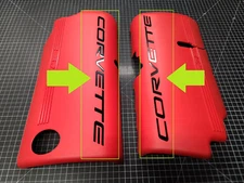 CORVETTE Decal Letter Inlays For C5 Fuel Rail Engine Covers Fits 1997-04 LS1 LS6