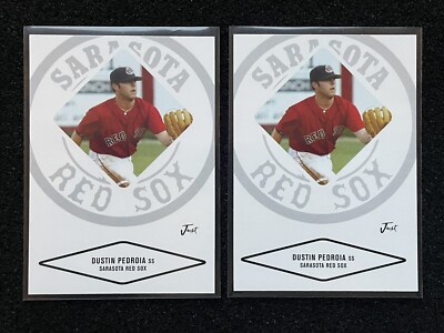 DUSTIN PEDROIA RC Lot of (2) 2004 Just Minors Justifiable Rookies #60 Red Sox