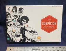 "SUSPICION" Board Game ~ A Game of Secret Identity & Deduction, Clue Alternative
