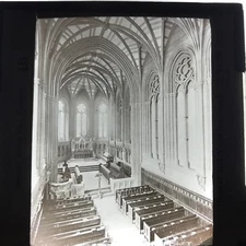 Chapel Eaton Hall Chester England Antique Magic Lantern Glass Slide Photo
