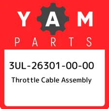 3UL-26301-00-00 Yamaha Throttle cable assembly 3UL263010000, New Genuine OEM Par