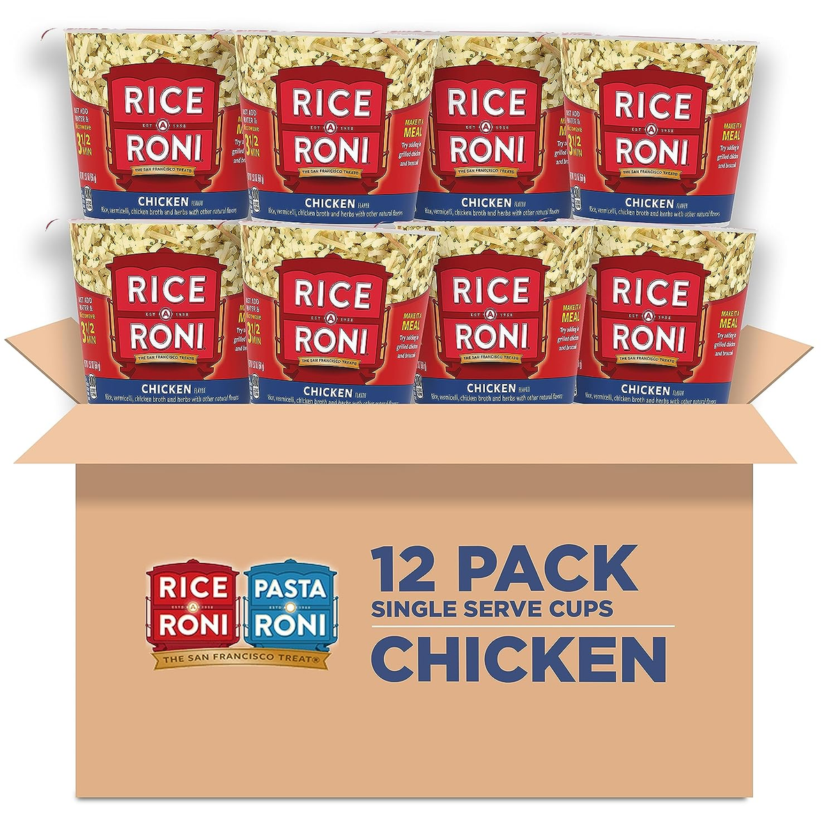 Rice-A-Roni Cups, Chicken Flavor, 1.97Oz Pack of 12 Cups | eBay