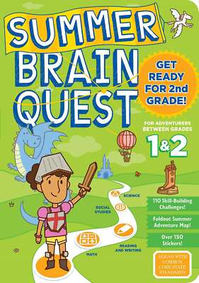 New: SUMMER BRAIN QUEST: GRADES 1 & 2 - Workman Publishing, Paperback