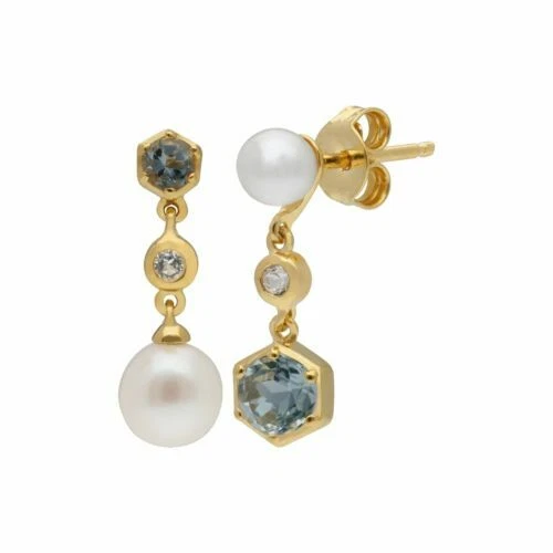 Orecchini di lusso in argento con pietra principale topazio topazio