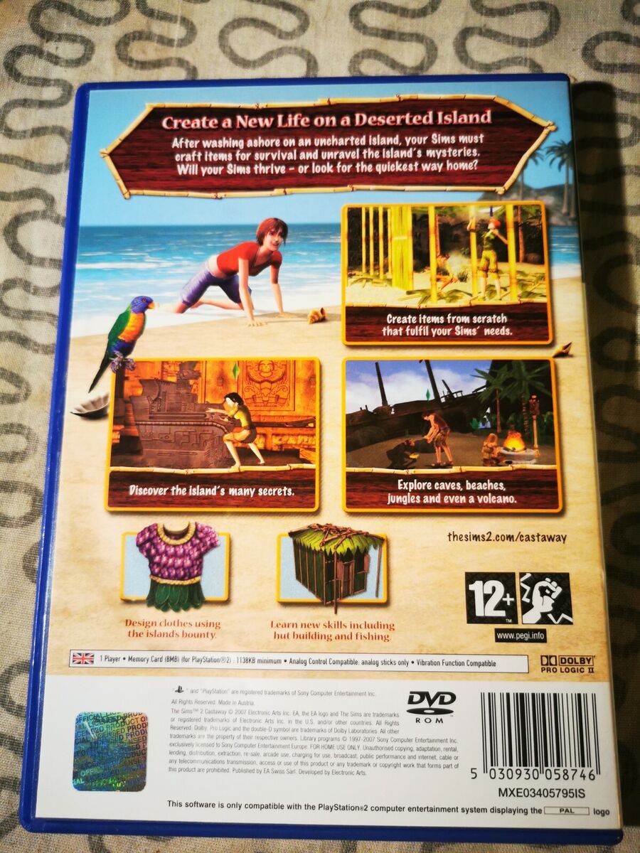 The Sims 2: Castaway Nintendo Wii Video Game FREE P&P