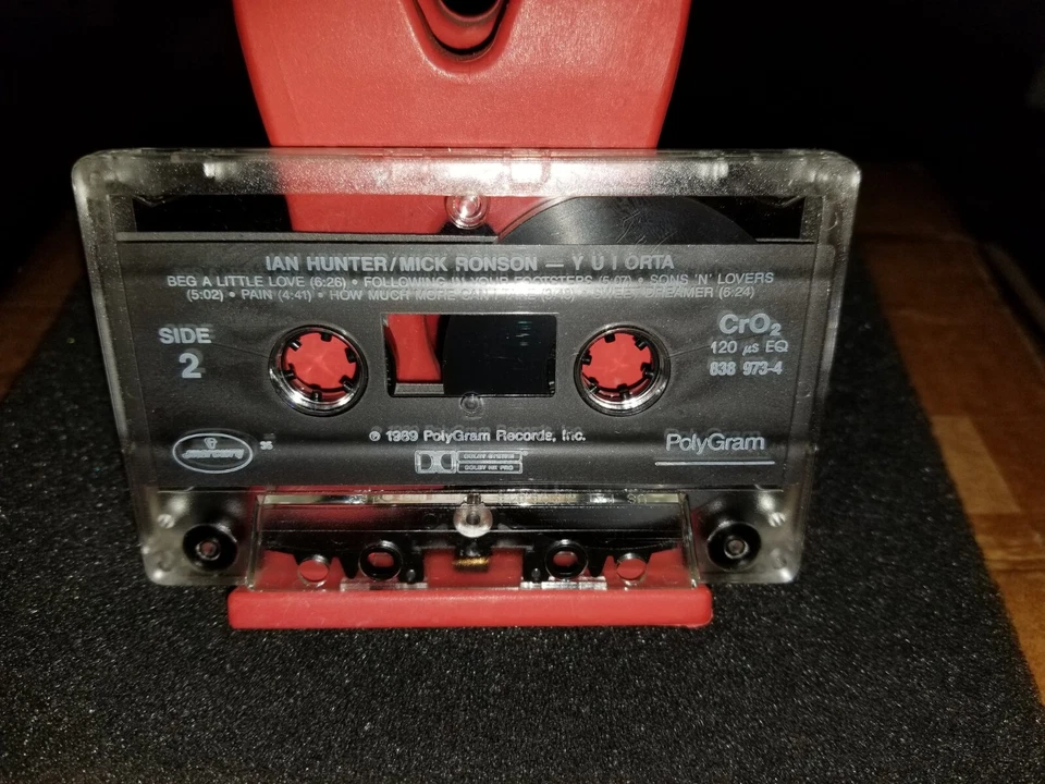 IAN HUNTER MICK RONSON CASSETTE TAPE TESTED Mercury 1989 Mott the Hoople 1hr:14m - Image 4 of 4