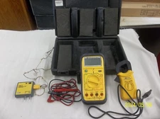 UEI DM 383 Digital Multimeter W/LEADS, TA1 TEMP ADAPTER AND CA 383 CLAMP ADAPTER