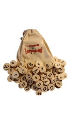 MARKENLOS Eselspiel in der Oster-Edition~ 81 Spielsteine aus Holz ~ Handarbeit ~ 4 Stapel