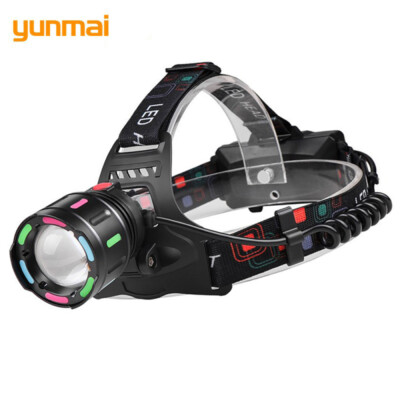 Powerful LED Stirnlampe Headlamp Zoomable Kopflampe Angeln Hunt Camping Torch DE