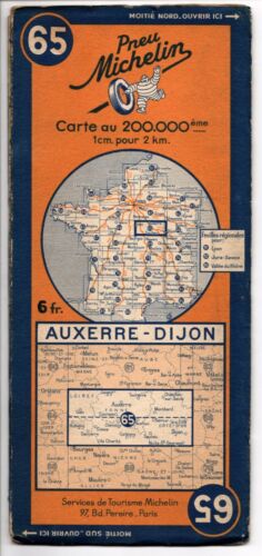 Carte Michelin N°65 - Auxerre / Dijon - Eds. Michelin - 1937 - Photo 1/2