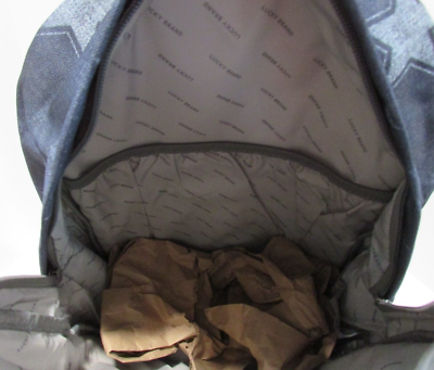 Lucky Brand Denim Stars Backpack Laptop School Travel 18 