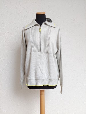 Grauer Sport Strick Pullover von Cynthia Rowley Active, Gr. XL (NEU)