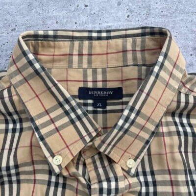 Rare Burberry London shirt Nova Check 100% Cotton Luxury | eBay
