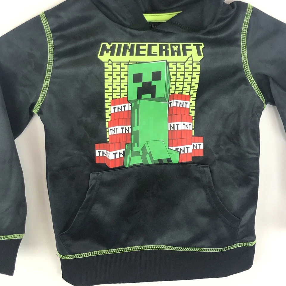 Camisa con Capucha JUMPING BEANS Niños Minecraft Creeper Manga Larga Talla 4 Activa Foto 3 de 4