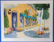 Dorothy Spangler Signed & Numbered "Cafe Rodeo" Serigraph on Paper 38" x 30"