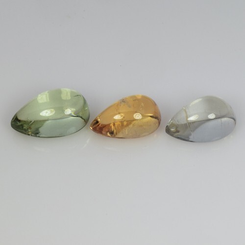6.35CTS MARVELOUS NATURAL GREEN TOURMALINE PEAR 3COLOR LOOSE GEMSTONES M508