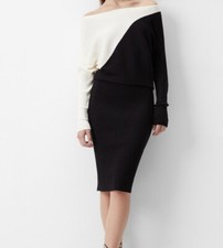 sweater dress black & white Size M BWT