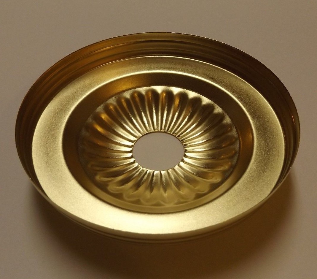 5" BRASS PLATED CEILING CANOPY KIT WITH 3' CHAIN FOR LIGHT FIXTURES 54606JQ