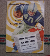 Vintage '61 NFL Championship Game Program / PACKERS-GIANTS / 1st. Lombardi title