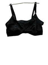 Auden Bralette Size XL Lightly Lined Scoop Neck Black Lace Mesh Wireless NWT