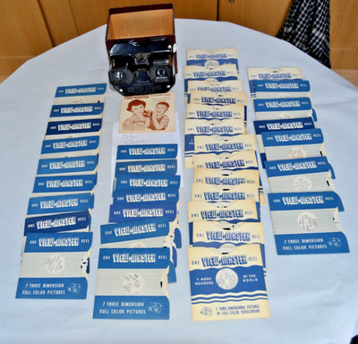 Vintage Sawyers View-Master Konvolut 36 Rollen und Betrachter.
