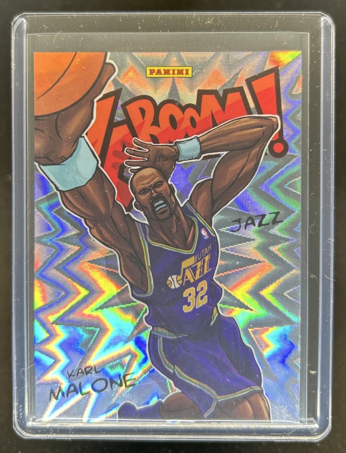 2014-15 Panini Excalibur Karl Malone Kaboom! SSP #36 Jazz