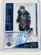 2007-08 Upper Deck Trilogy Ice Scripts #ISRN Rick Nash Autograph Blue Jackets