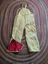 VTG Carhartt 46x30 Bib Overalls 6FBQZ Men's Insulated Workwear USA Union Made