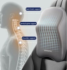 New Awesome Car Lumbar Neck Support Headrest Neck Pillow Car Seat Coushan Grey New Awesome Car Lumbar Neck Support Headrest Neck Pillow Car Seat Coushan Grey