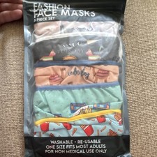 Weekday Fashion Face Masks 5-Piece Set Washable Reusable Non-Medical OSFM
