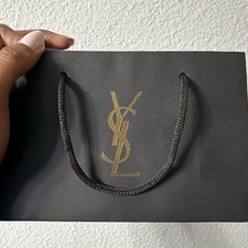 YVES Saint Laurent Black Gift Bag With Gold Logo 7X5